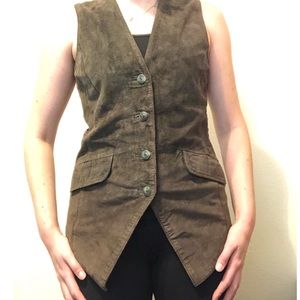 Vintage Express genuine leather vest